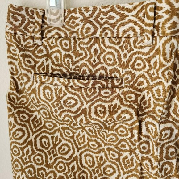 Vintage J.Crew tan and white pants Sz 6 Mod 60s Cigarette Pant Victorian - Picture 4 of 7